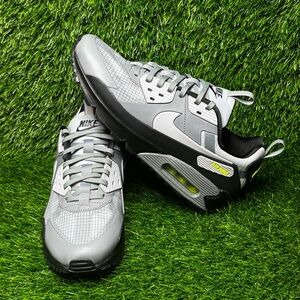 Size 9.5 - Mens Nike Air Max 90 Drift Cool Grey Volt Black Shoes - IO1908-065